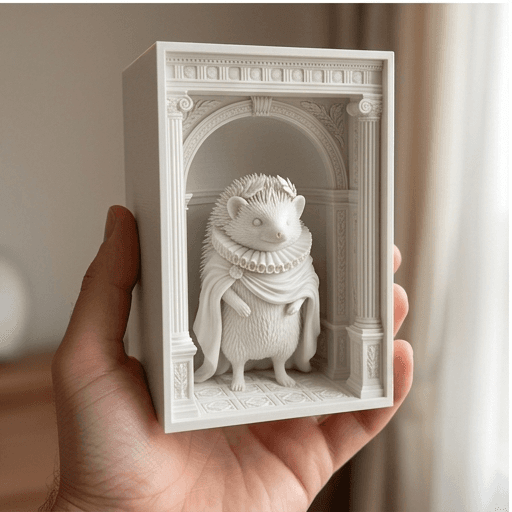 ハリネズミのルネサンス肖像画ブックヌーク 3