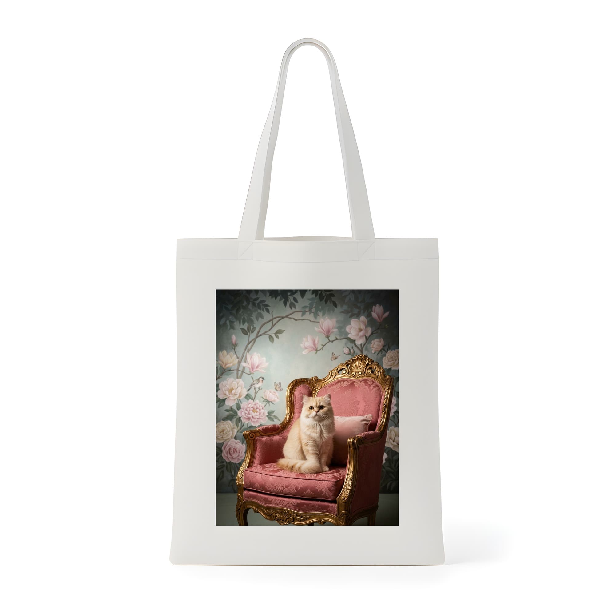 Persian Shabby Pink Oil-Painting Rococo Tote Bag