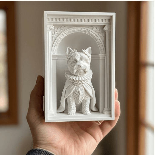Yorkshire terrier Renaissance Portrait Booknook Diorama 3