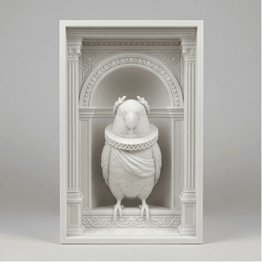 コザクラインコのルネサンス肖像画ブックヌーク