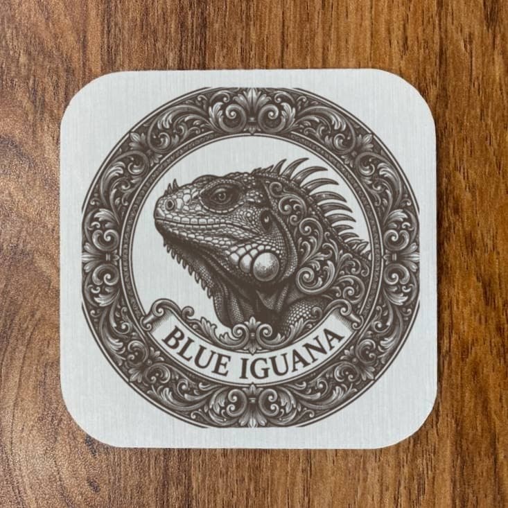 ブルーイグアナのルネサンス肖像画コースターセット 4