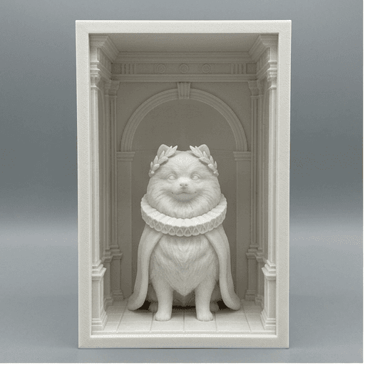 ポメラニアンのルネサンス肖像画ブックヌーク