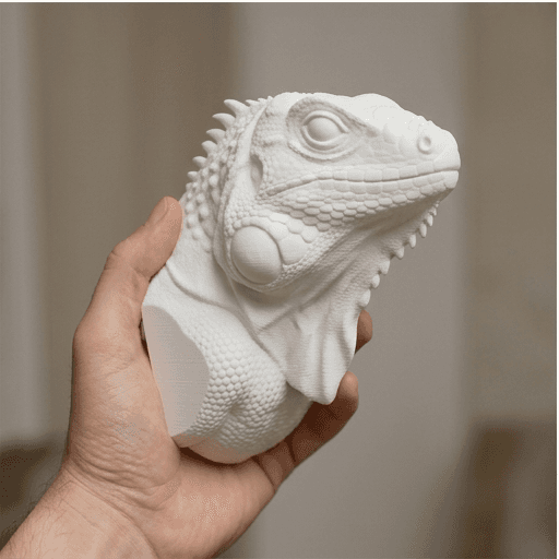 ブルーイグアナのルネサンス肖像画壁掛けレリーフ 4