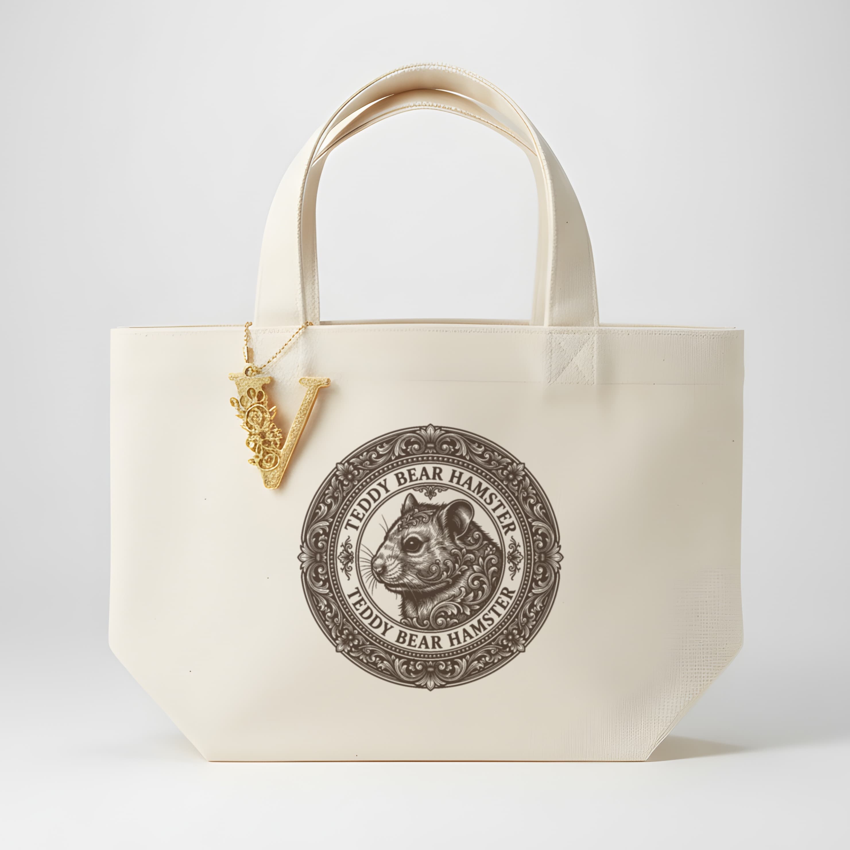 Teddy Bear hamster Renaissance Portrait Mini Tote Bag