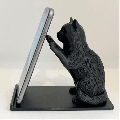 バーマンのルネサンス肖像画スマホスタンド(シルクブラック)