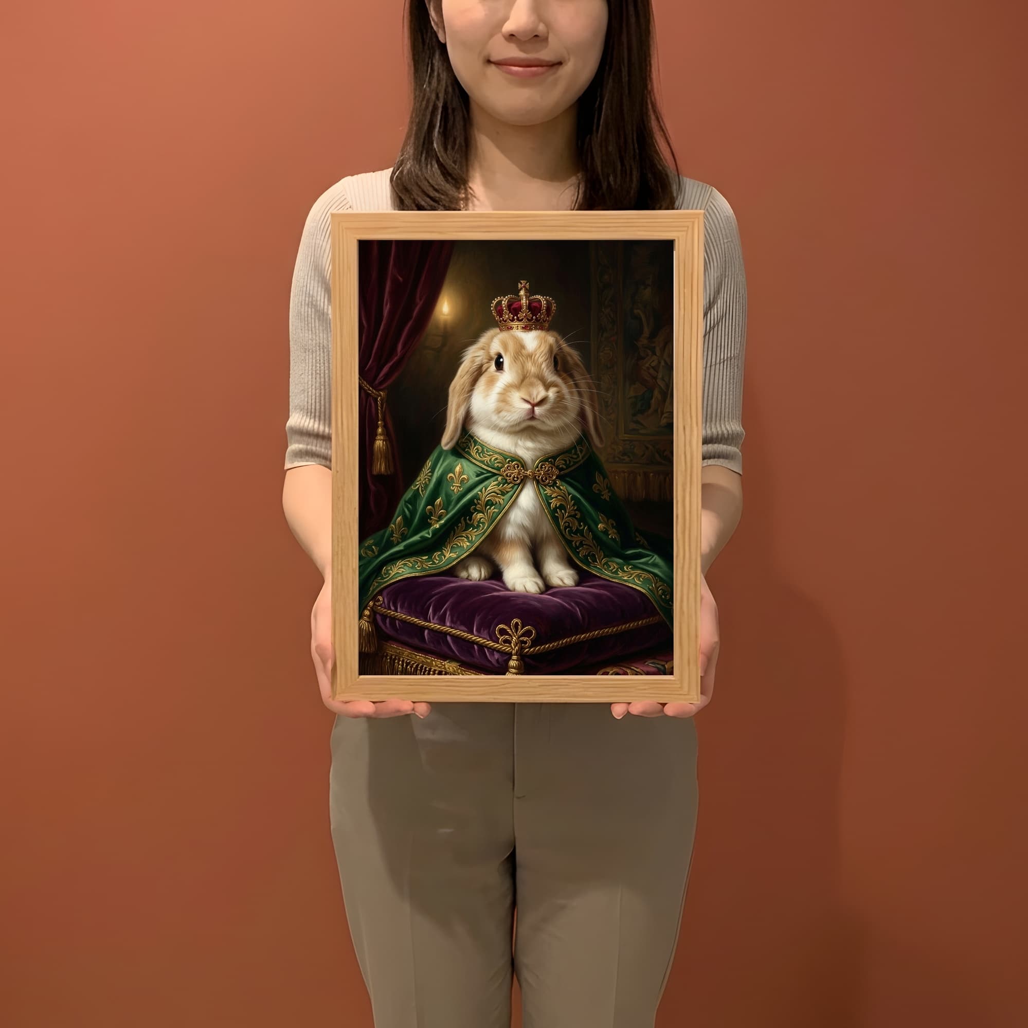 ジャージーウーリーのルネサンス肖像画額装プリント(A4サイズ) 2