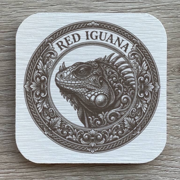 Red Iguana Renaissance Portrait Coaster Set