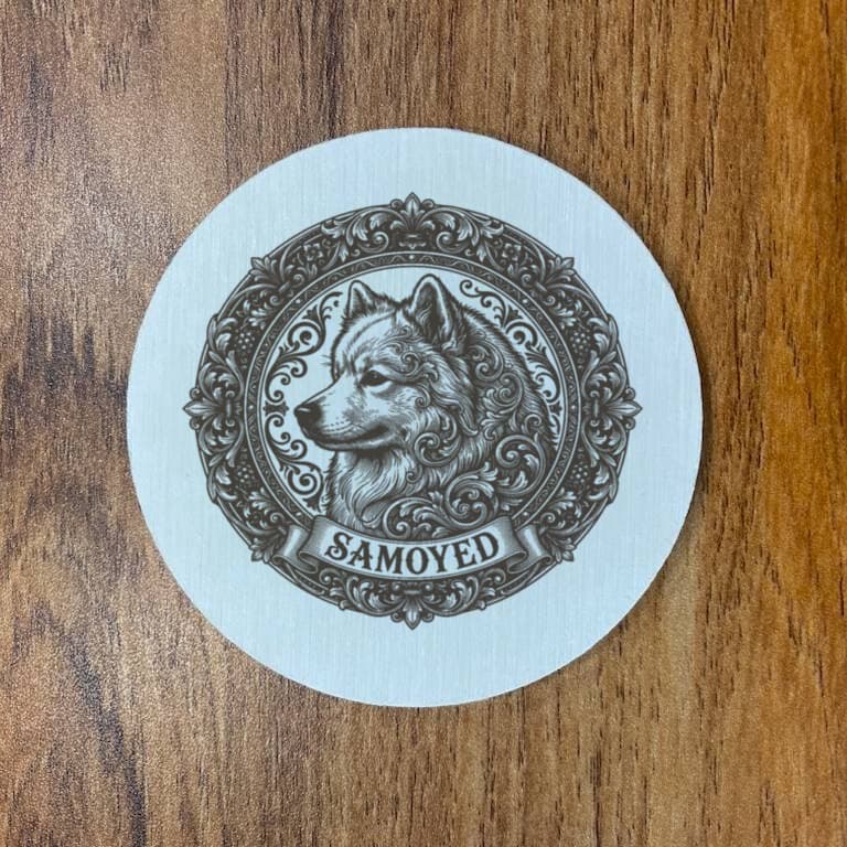 Samoyed Renaissance Portrait Coaster Set 3
