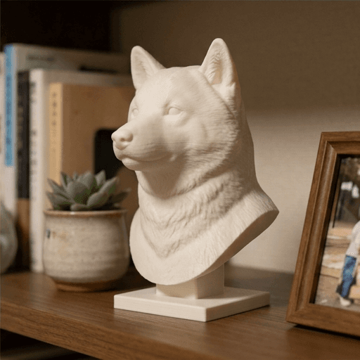 柴犬のルネサンス肖像画胸像
