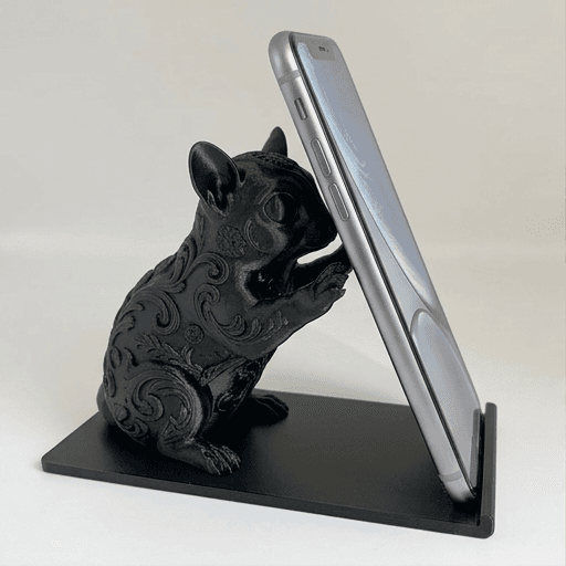 Sugar glider Renaissance Portrait Phone Stand (Silky Black)