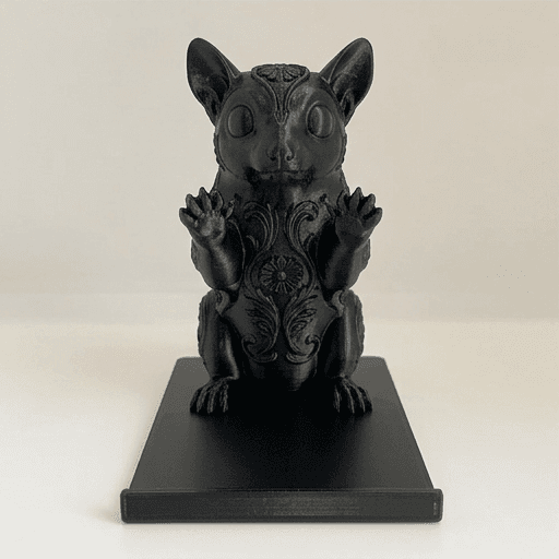 Sugar glider Renaissance Portrait Phone Stand (Silky Black) 3