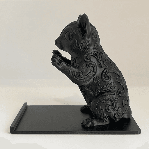 Sugar glider Renaissance Portrait Phone Stand (Silky Black) 4