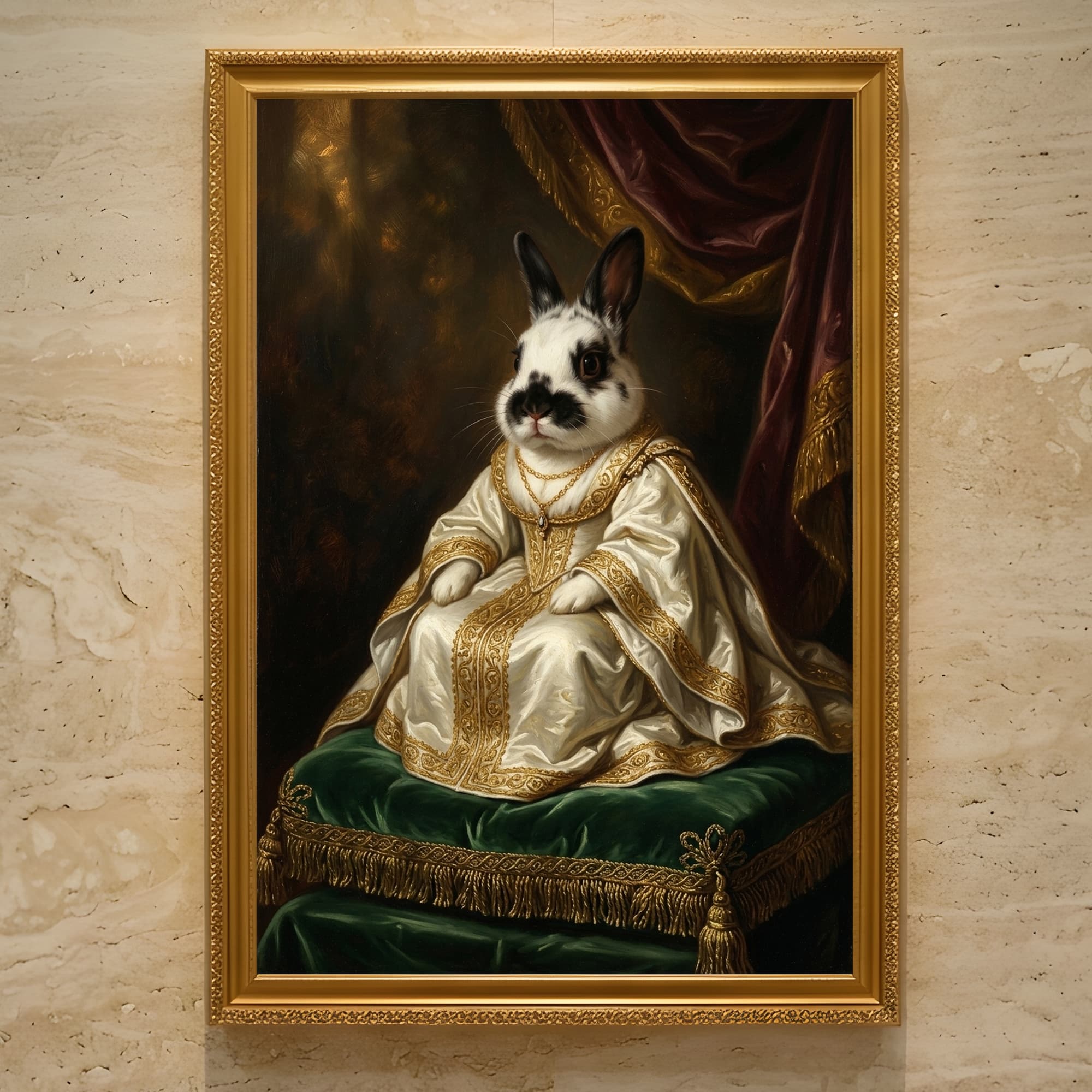 ヒマラヤンのルネサンス肖像画額装プリント(A3サイズ)