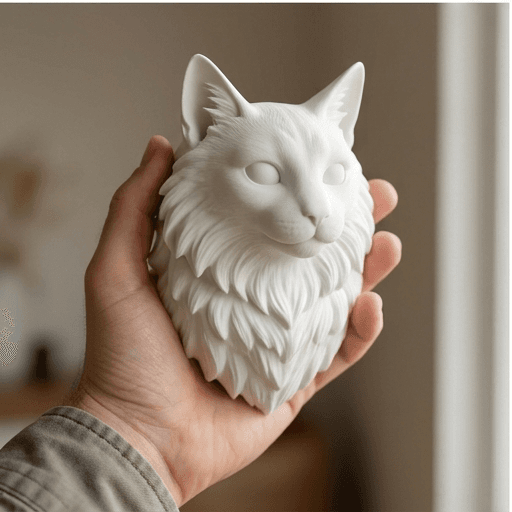 Norwegian Forest cat Renaissance Portrait Wall Relief 4