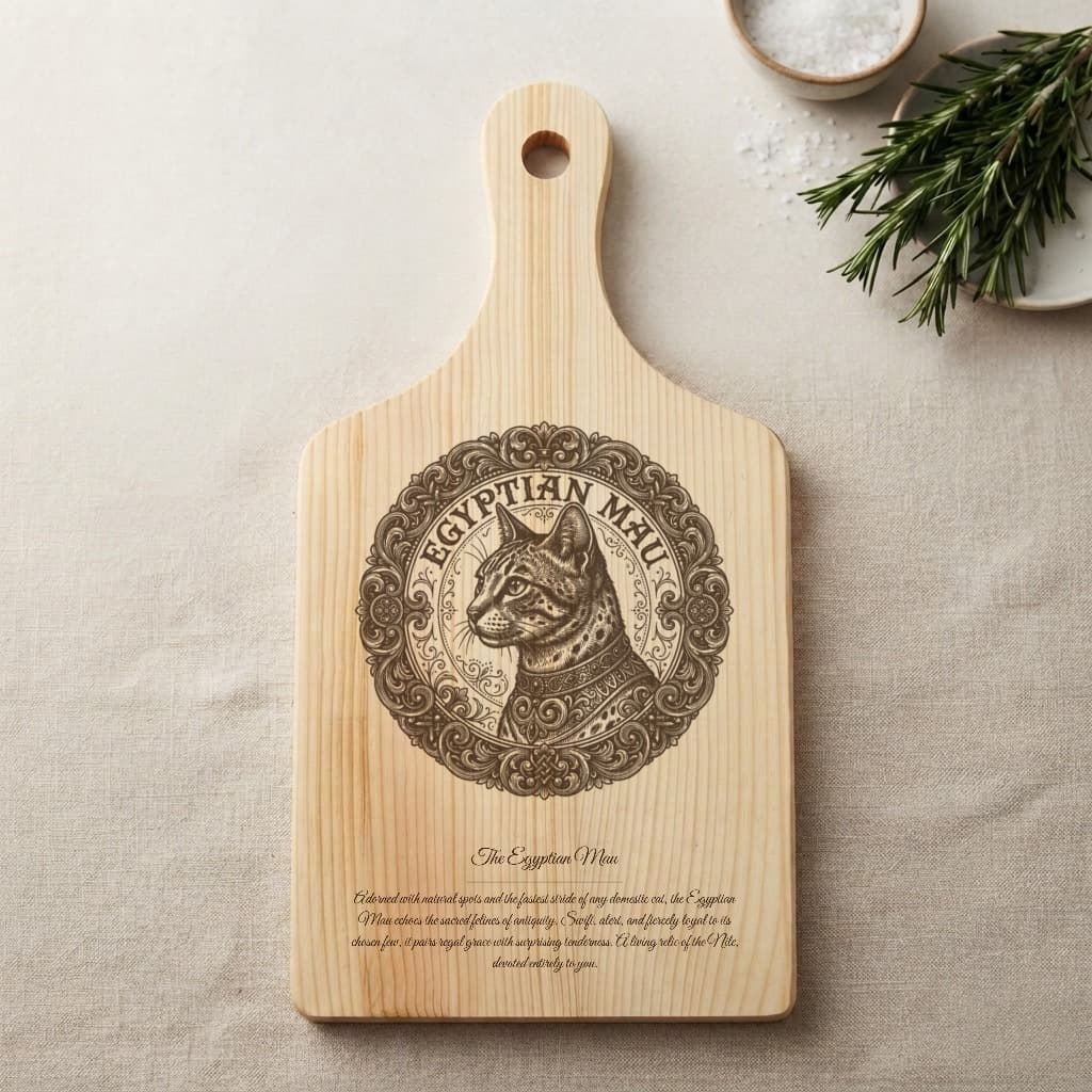 Egyptian Mau Renaissance Portrait Wooden Cutting Board