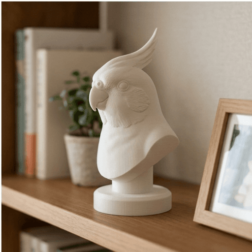 オカメインコのルネサンス肖像画胸像