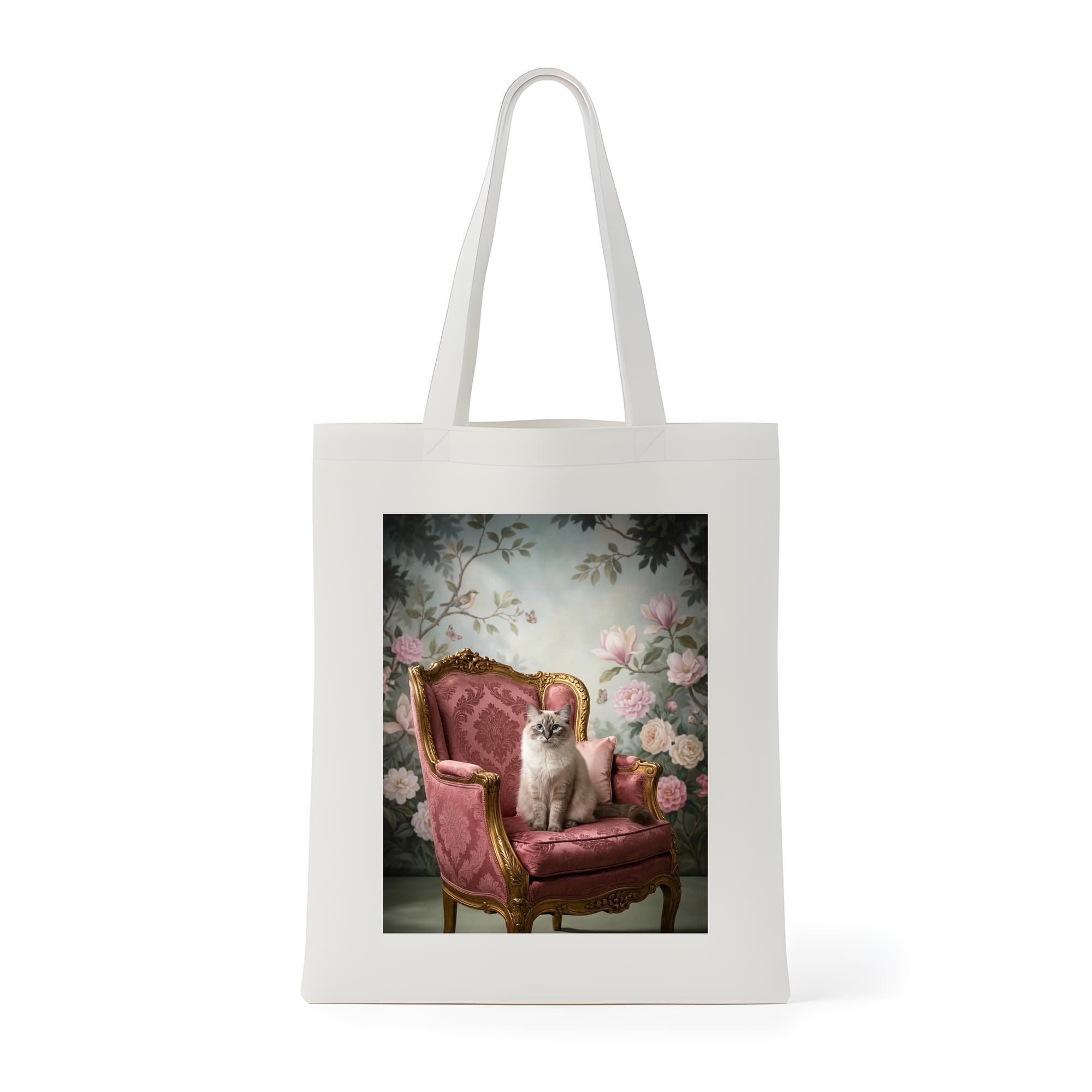 Balinese Shabby Pink Oil-Painting Rococo Tote Bag