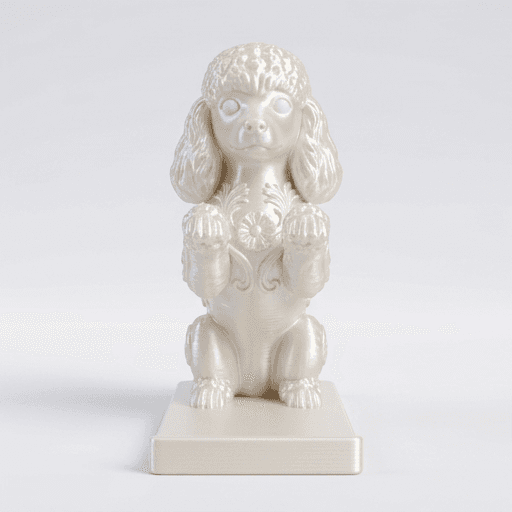 toy poodle Renaissance Portrait Phone Stand (Pearl White) 3
