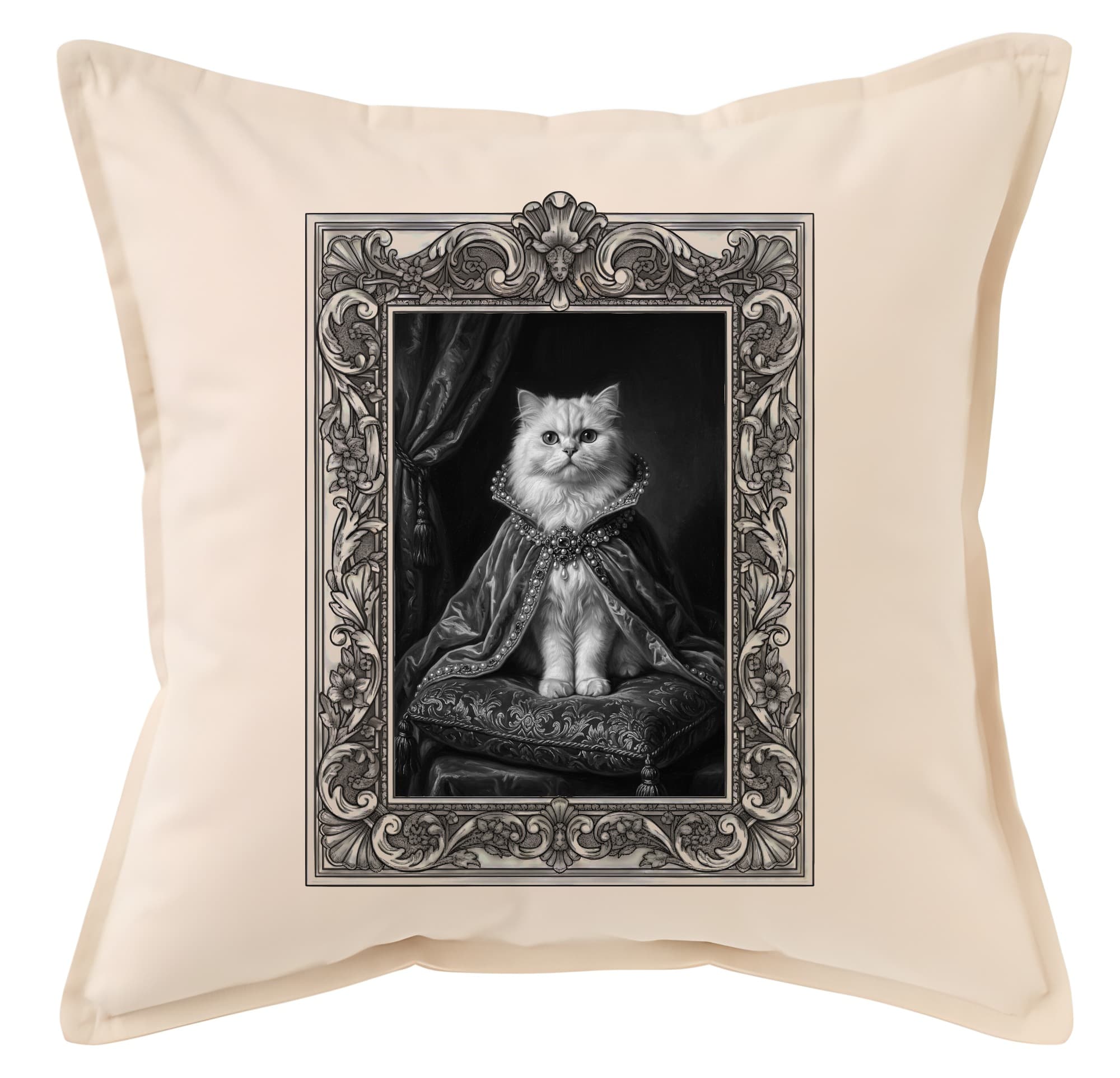 Persian Renaissance Portrait Throw Cushion (Framed Design)