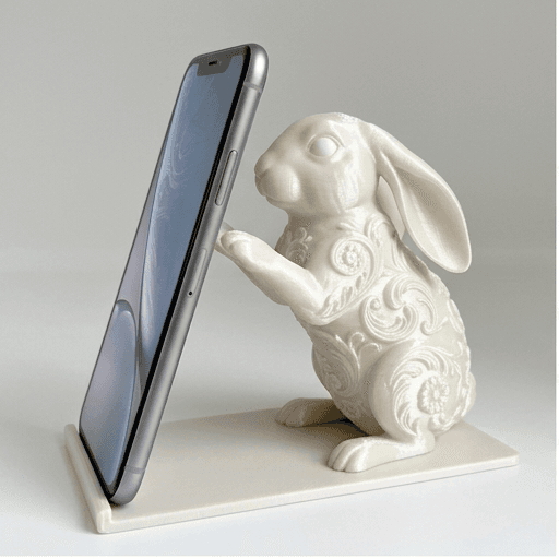 English Lop Renaissance Portrait Phone Stand (Pearl White)