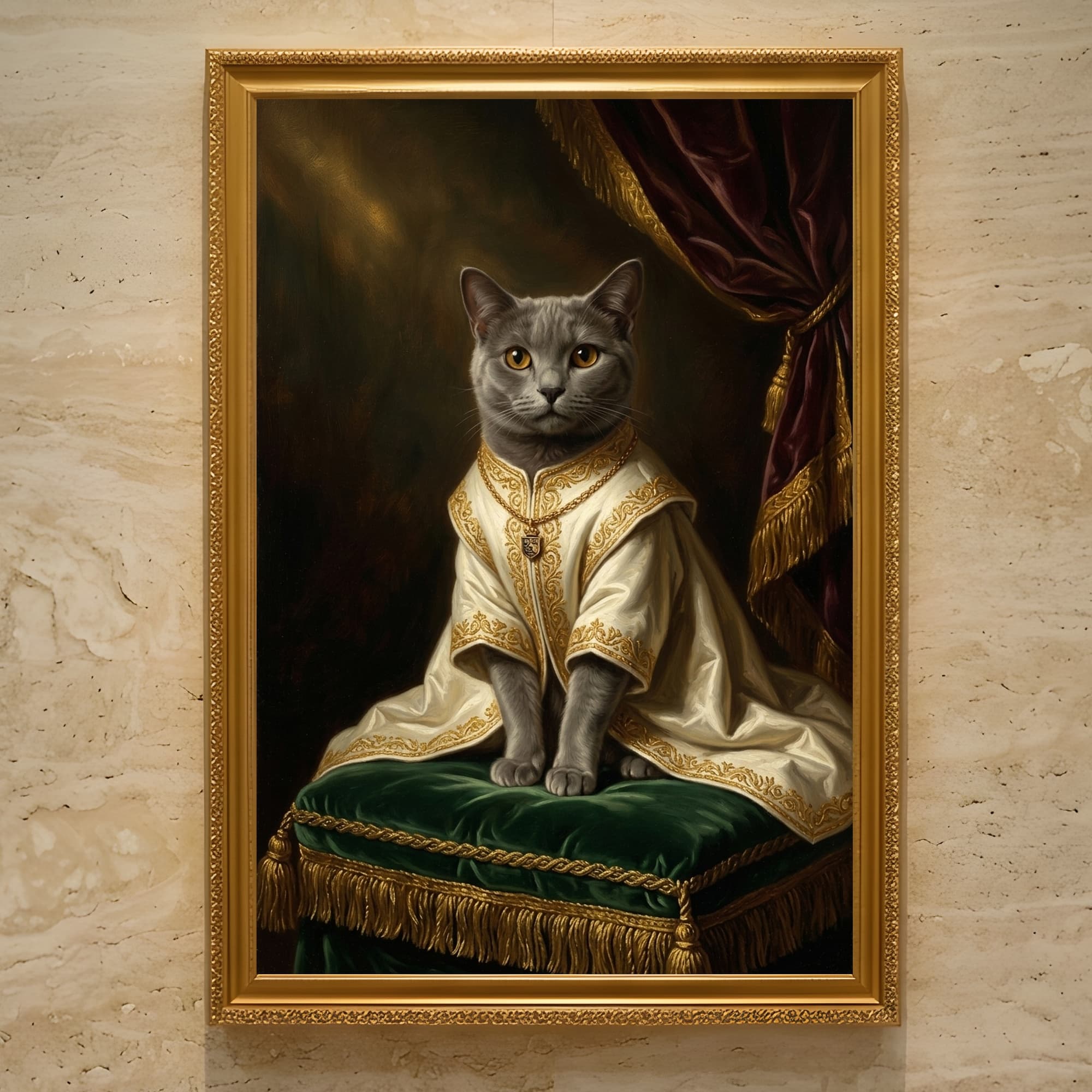 シャルトリューのルネサンス肖像画額装プリント(A3サイズ)