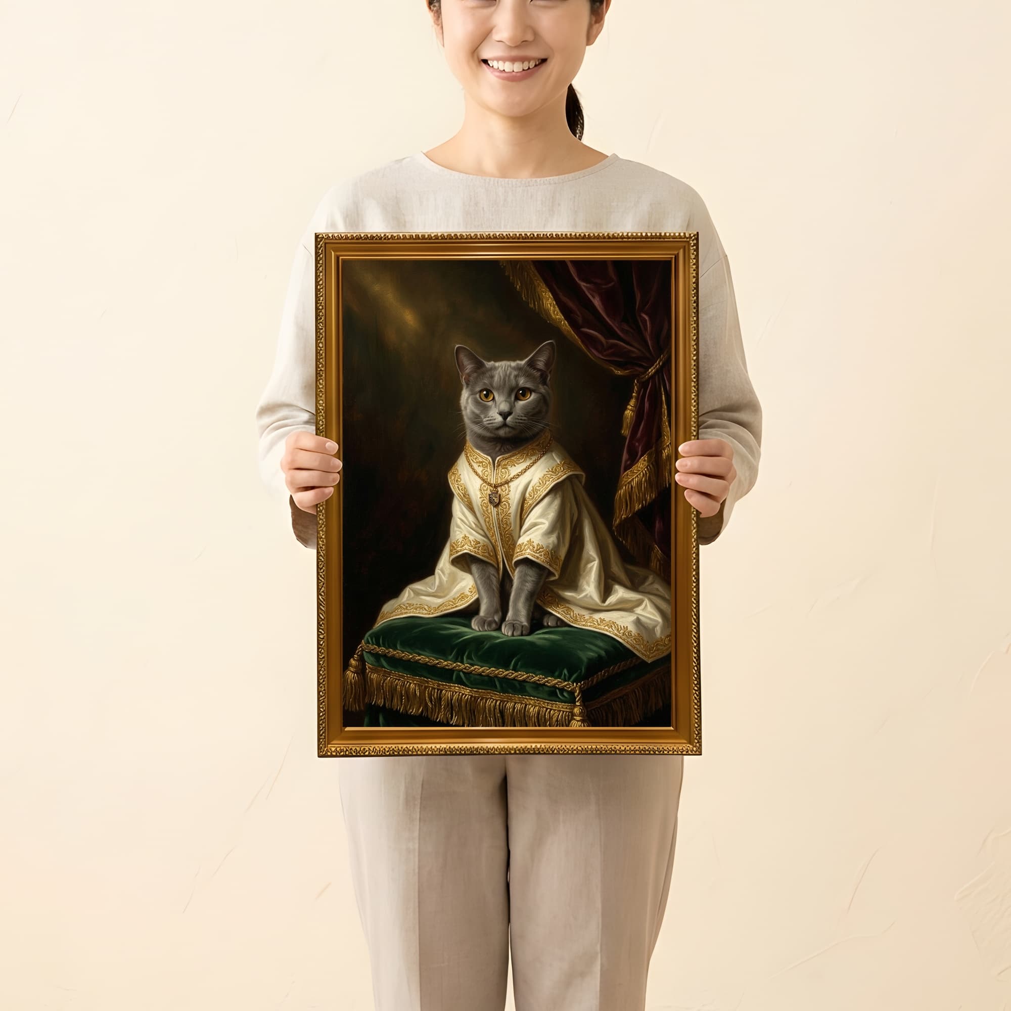 シャルトリューのルネサンス肖像画額装プリント(A3サイズ) 2