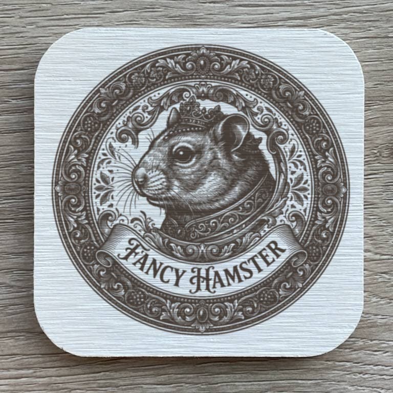 Fancy hamster Renaissance Portrait Coaster Set