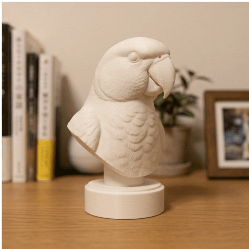 アレクサンドリンインコのルネサンス肖像画胸像