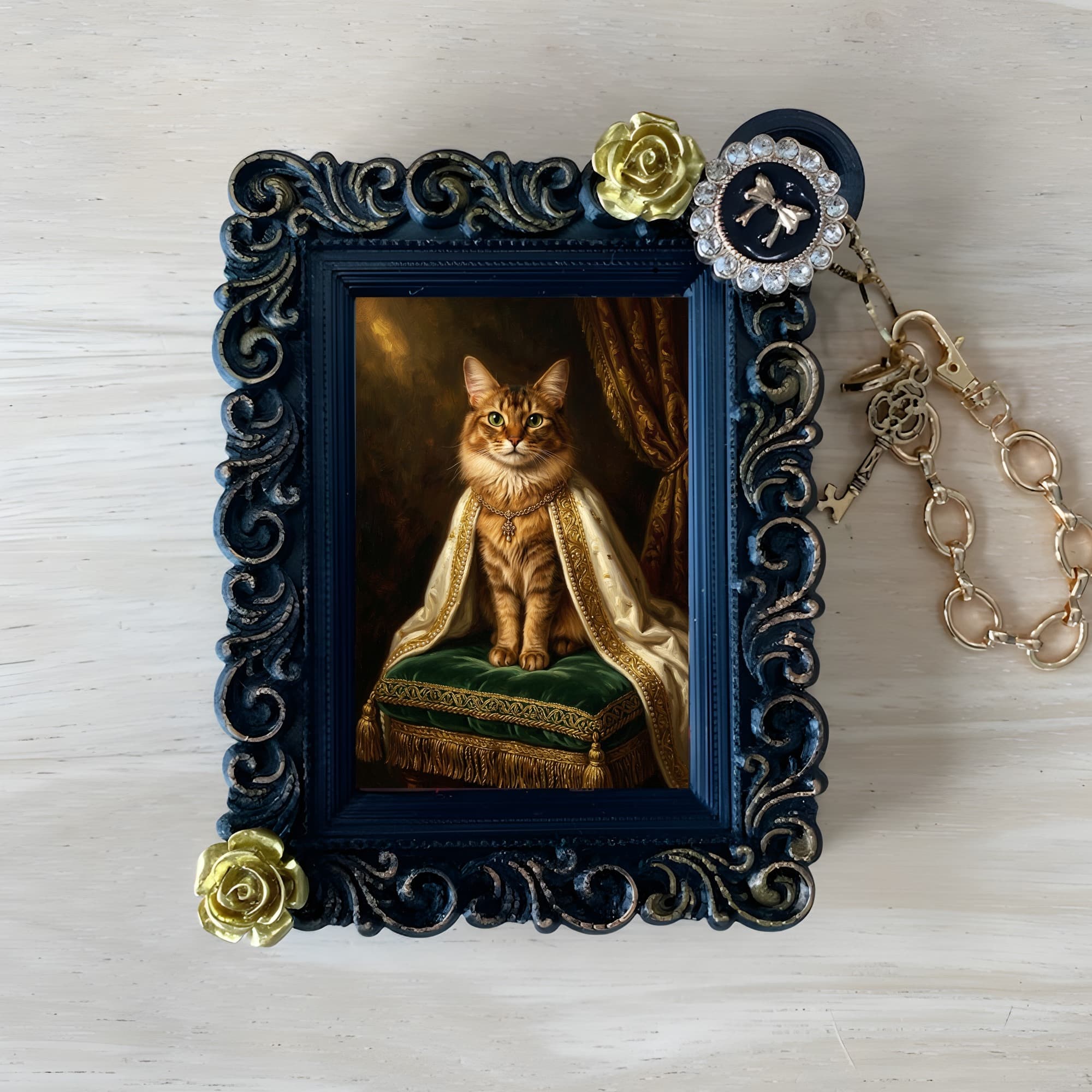 Somali Renaissance Portrait Bag Charm (Black)