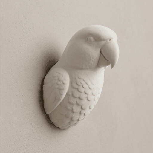 アレクサンドリンインコのルネサンス肖像画壁掛けレリーフ 2