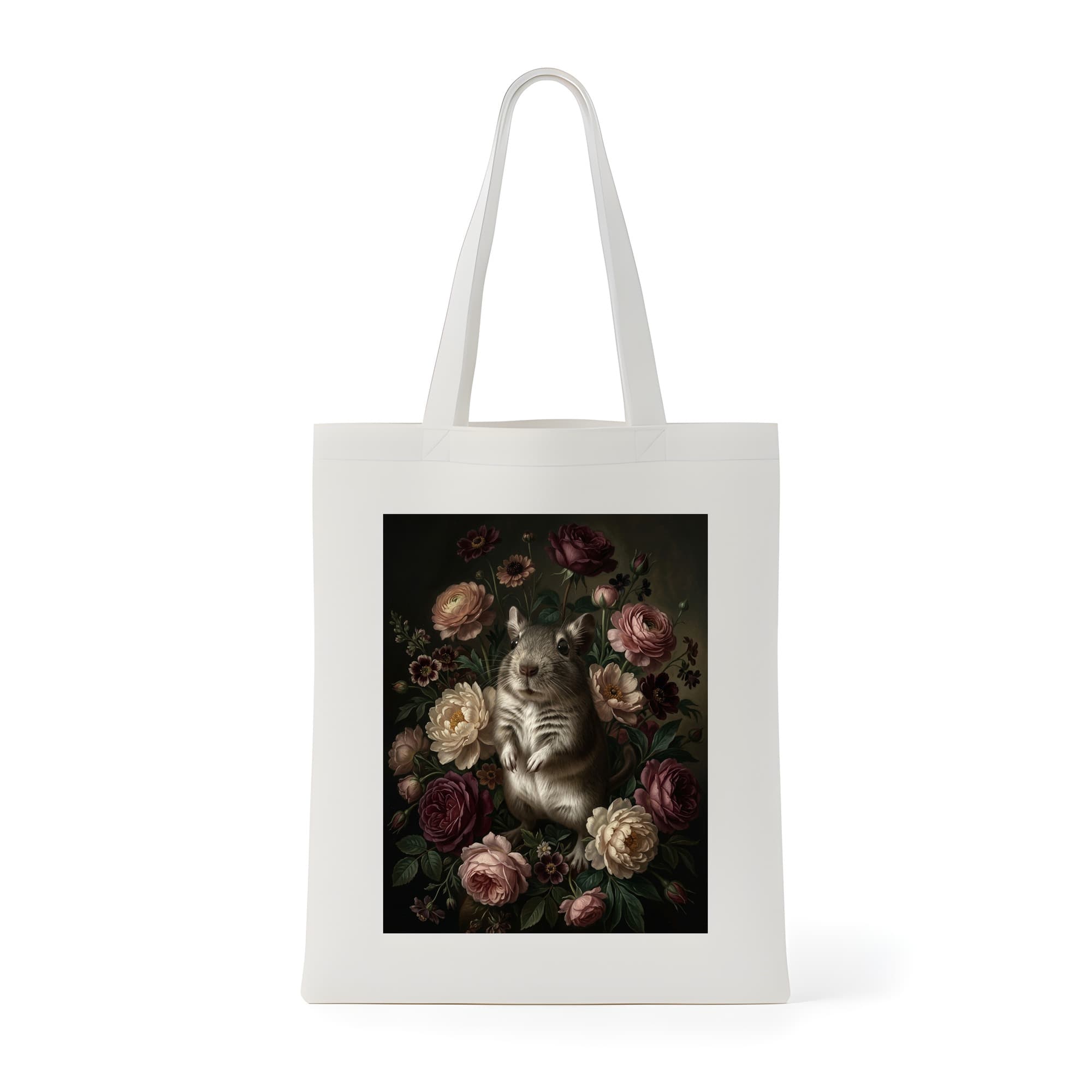 Degu Floral Oil-Painting Floral Tote Bag