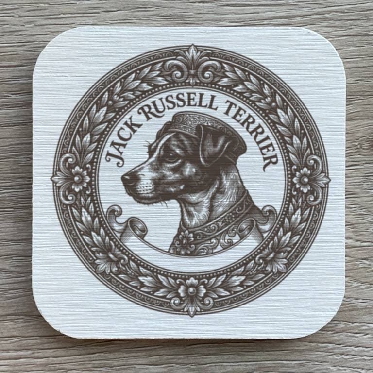 ジャックラッセルテリアのルネサンス肖像画コースターセット
