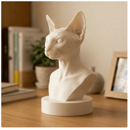 Sphynx Renaissance Portrait Bust Sculpture