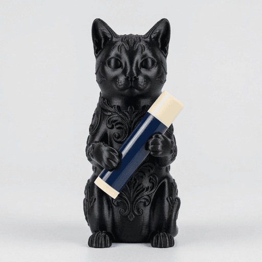 American Shorthair Renaissance Portrait Lip Balm Case (Silky Black)