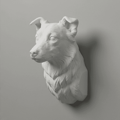 border collie Renaissance Portrait Wall Relief 2