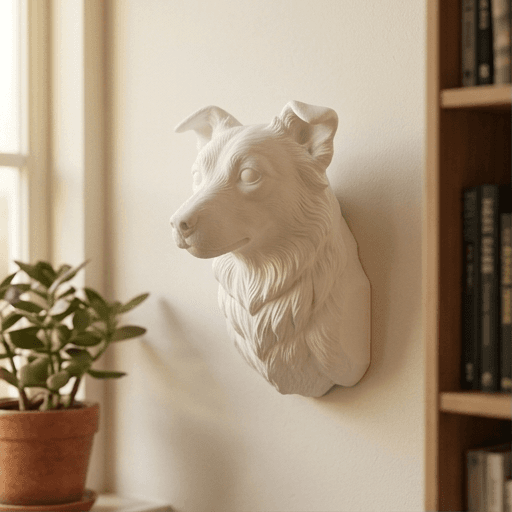 border collie Renaissance Portrait Wall Relief 3