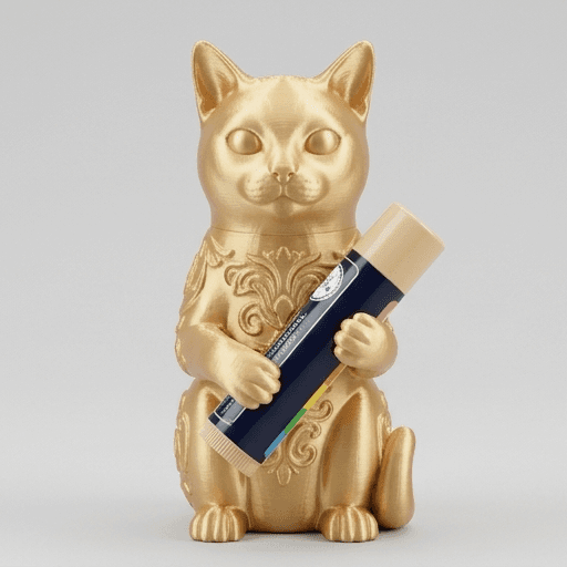 Chartreux Renaissance Portrait Lip Balm Case (Silky Gold)