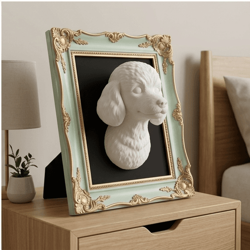 toy poodle Renaissance Portrait Wall Relief
