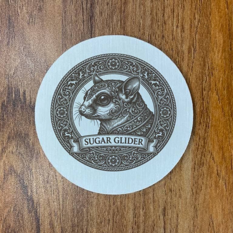 Sugar glider Renaissance Portrait Coaster Set 3