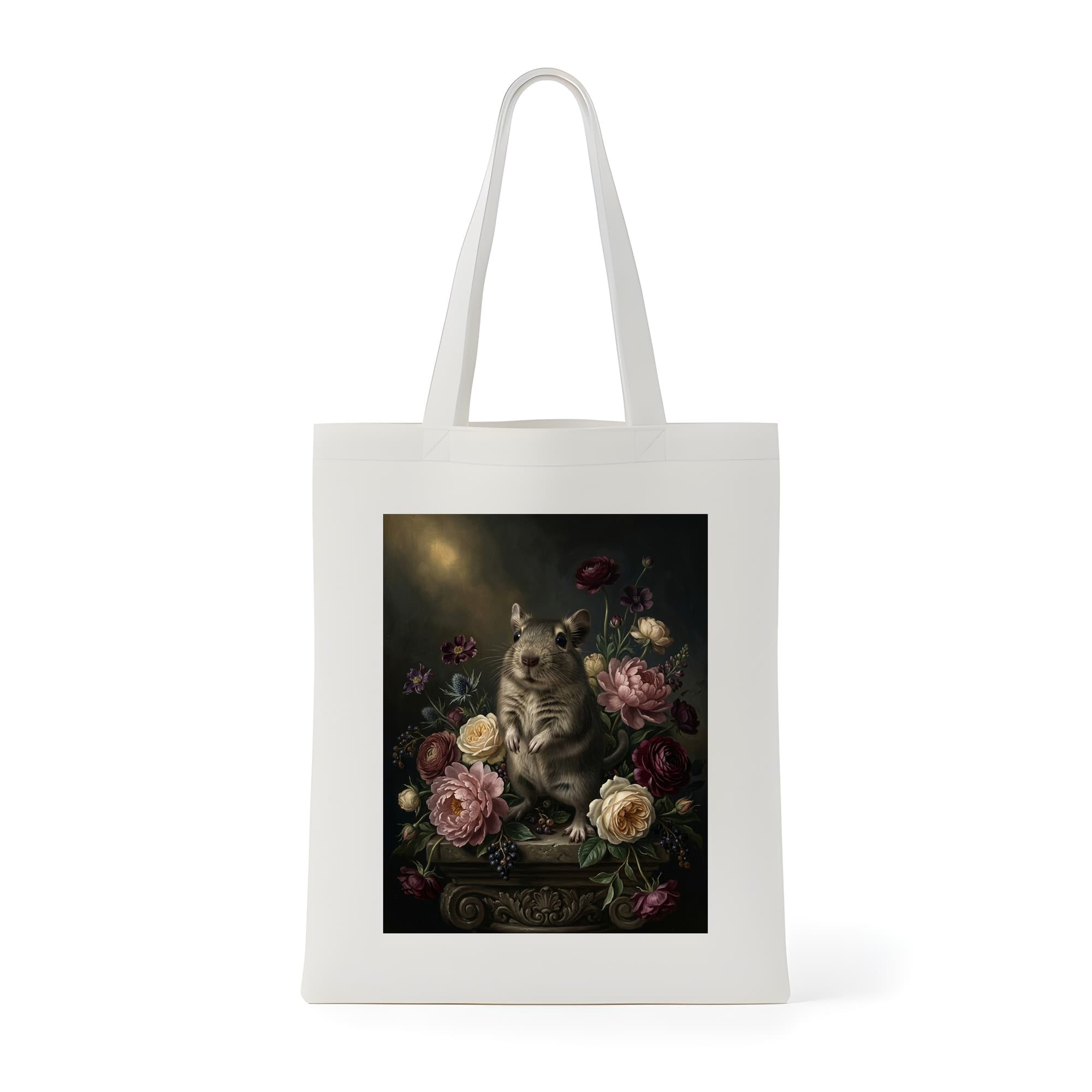 Degu Floral Oil-Painting Floral Tote Bag