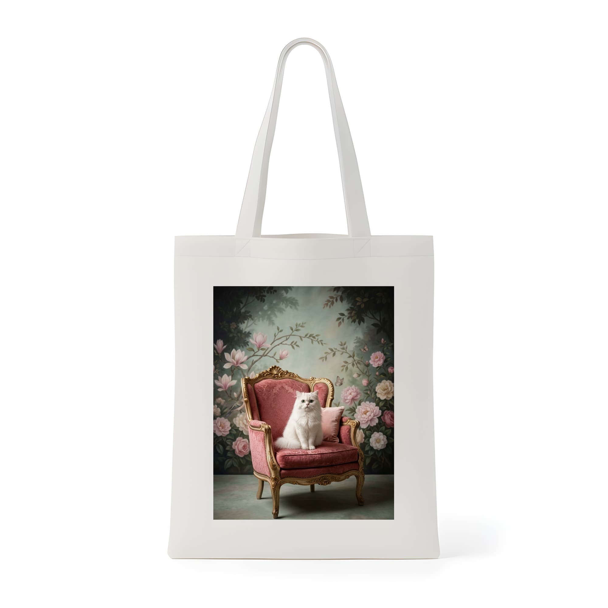 Persian Shabby Pink Oil-Painting Rococo Tote Bag