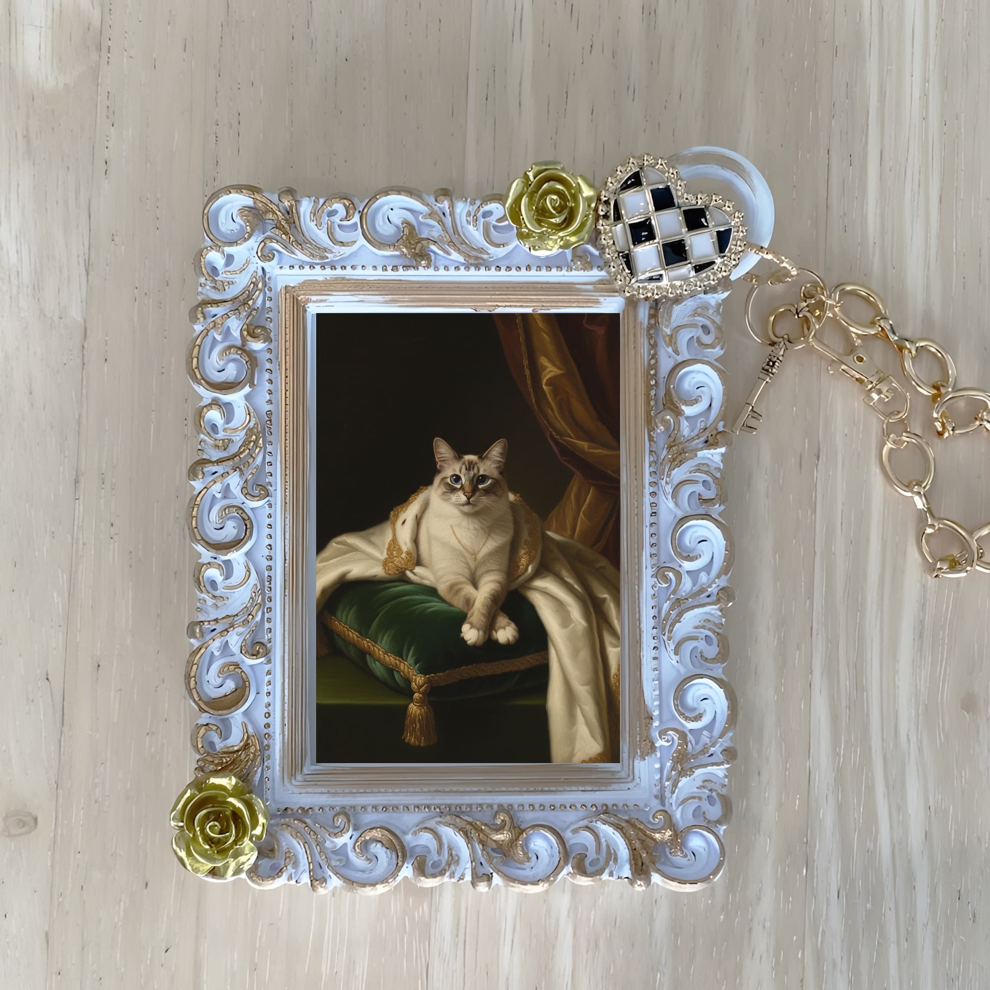 Birman Renaissance Portrait Bag Charm (White)