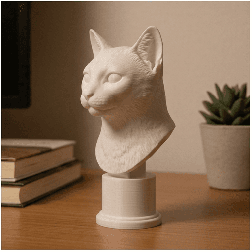 Egyptian Mau Renaissance Portrait Bust Sculpture