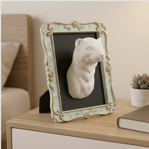 Ferret Renaissance Portrait Wall Relief