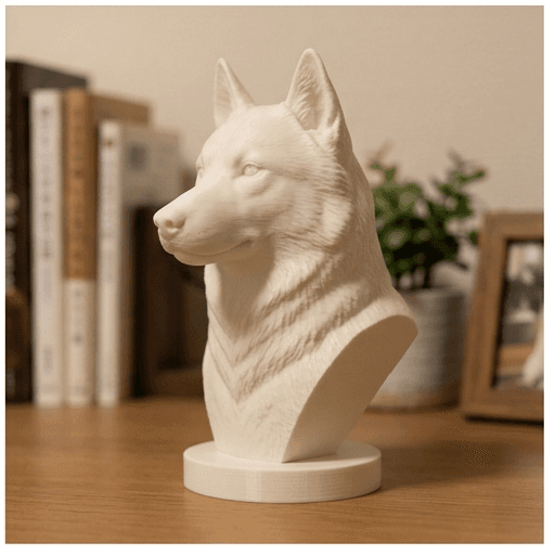 シベリアンハスキーのルネサンス肖像画胸像