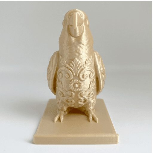 コガネメキシコインコのルネサンス肖像画スマホスタンド(シルクゴールド) 3