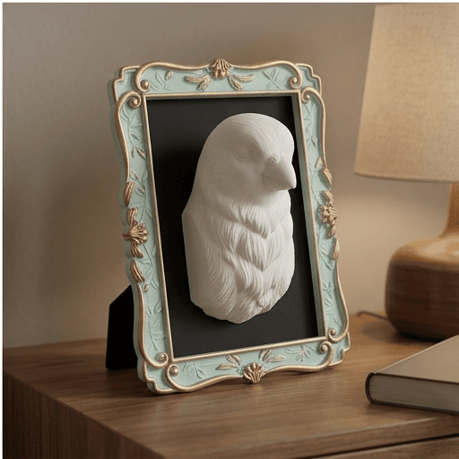 Canary Renaissance Portrait Wall Relief