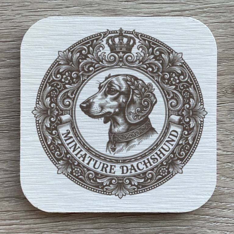 miniature dachshund Renaissance Portrait Coaster Set