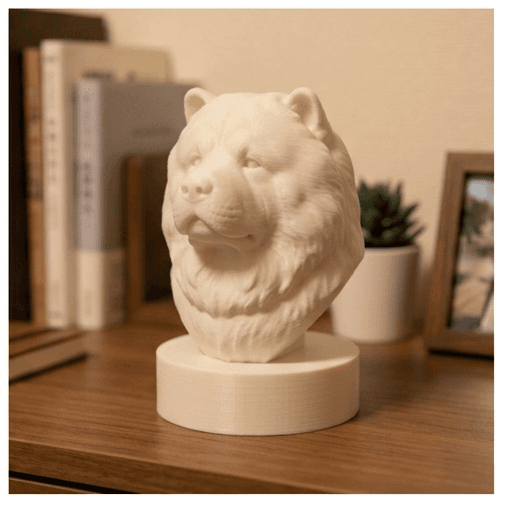 Chow Chow Renaissance Portrait Bust Sculpture