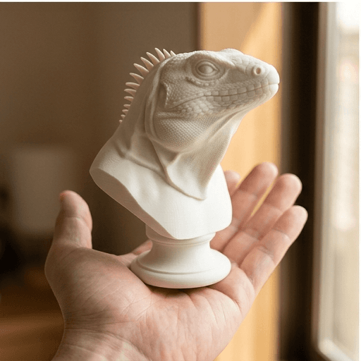 Spiny-tailed Iguana Renaissance Portrait Bust Sculpture 2